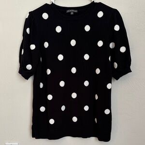 Polka Dot Adrianna Papell Sweater Black & White (M)